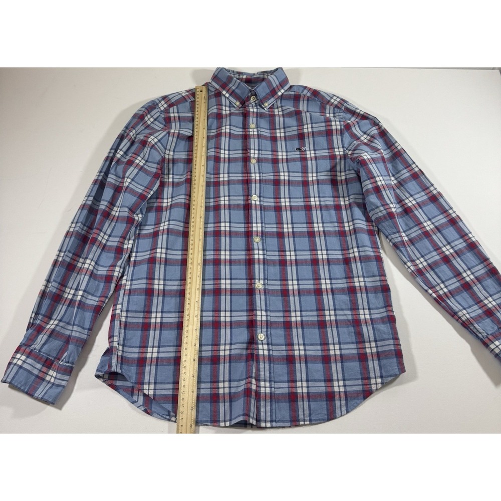 vineyard vine whale shirt Men's Size Small Blue/red/white plaid - Picture 4 of 8